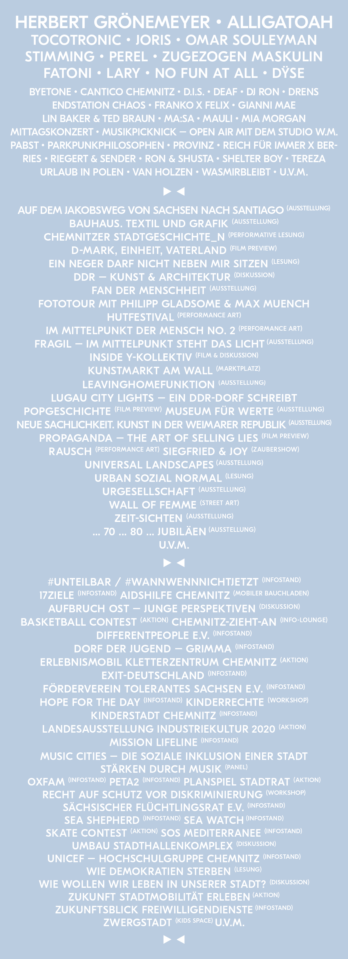 Kosmos Chemnitz Line Up