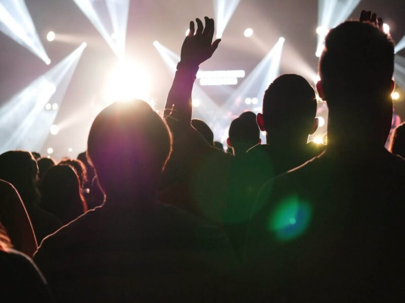 Konzert Stage Lights Silhouette Pop