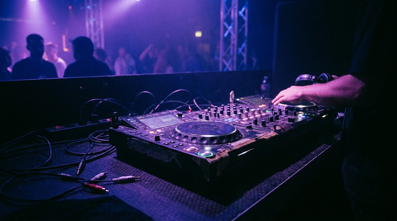 KI-generiertes Beitragsbild zum Artikel DJ-Controller für den Start: 3 Einsteiger im Check