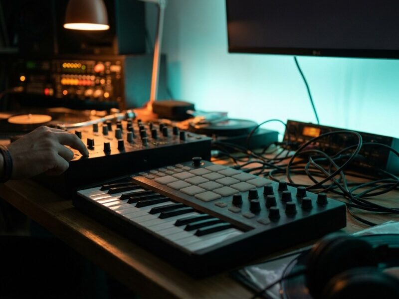 KI-generiertes Beitragsbild zum Artikel MIDI-Keyboard für den Einstieg: 4 im Vergleich